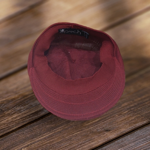 Light Weight Classic Mesh Newsboy Ivy Gatsby Cabbie Golf Hat Cap Small Burgundy - Picture 5 of 10